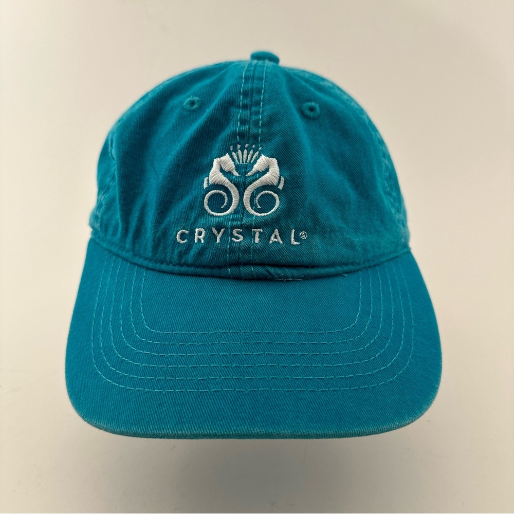 Exclusively Crystal Unisex Dad Hat Embroidered Logo Adjustable Strap Back Cap